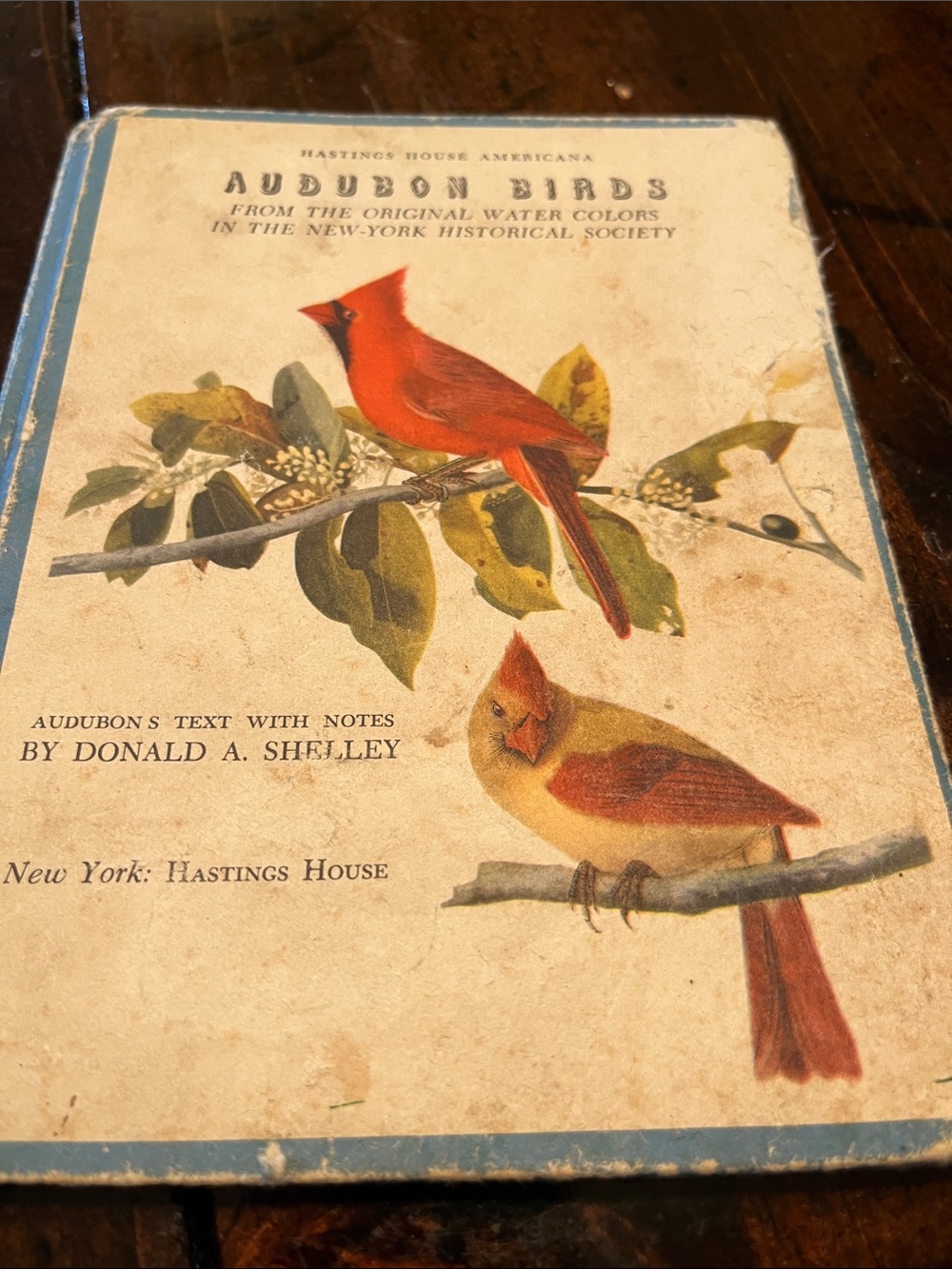 Audubon Birds Hardcover Book by - Red/Cream Cover